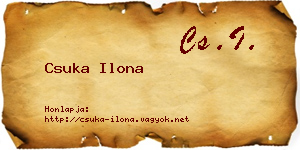 Csuka Ilona névjegykártya