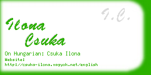 ilona csuka business card